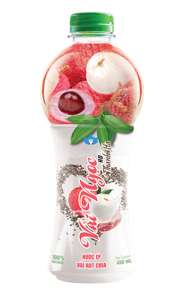 Nước ép vải hạt chia